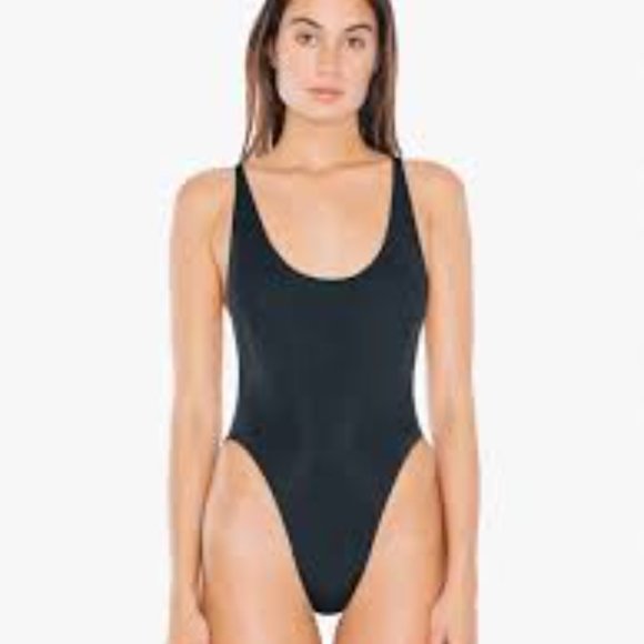 NWOT American Apparel Womens Nylon Tricot High-Cut Sleeveless One-Piece - Picture 3 of 3